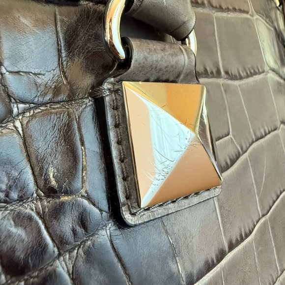 Michael Kors Vintage Croc Embossed Hilton Tote - Picture 7 of 16